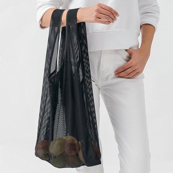NWT BAGGU Mesh Reusable Bag, Black - Picture 8 of 10